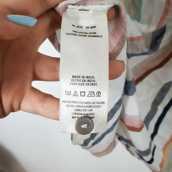 Maeve Anthropologie Colorful Striped Top Blouse - Picture 9 of 10